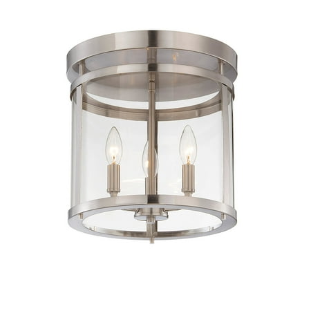 Semi Flush 3 Light With Satin Nickel Finished Candelabra Bulbs 13 inch 180 Watts
Semi Flush 3 Light With Satin Nickel Finished Candelabra Bulbs 13 inch 180 Watts