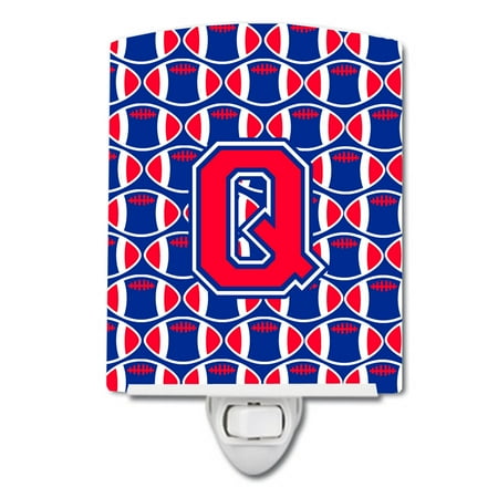 Caroline s Treasures CJ1076-QCNL Letter Q Football Harvard Crimson and Yale Blue Ceramic Night Light 6x4x3 multicolor
Caroline s Treasures CJ1076-QCNL Letter Q Football Harvard Crimson and Yale Blue Ceramic Night Light 6x4x3 multicolor