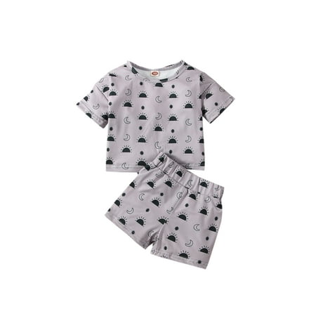 ZIYIXIN 2Pcs Infant Baby Girls Casual Outfits Print Short Sleeve Round Neck T-Shirt + Shorts Set Gray 3-4 Years
ZIYIXIN 2Pcs Infant Baby Girls Casual Outfits Print Short Sleeve Round Neck T-Shirt + Shorts Set Gray 3-4 Years