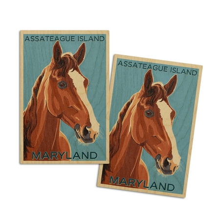 Assateague Island Maryland Horse Letterpress (4x6 Birch Wood Postcards 2-Pack Stationary Rustic Home Wall Decor)
Assateague Island Maryland Horse Letterpress (4x6 Birch Wood Postcards 2-Pack Stationary Rustic Home Wall Decor)