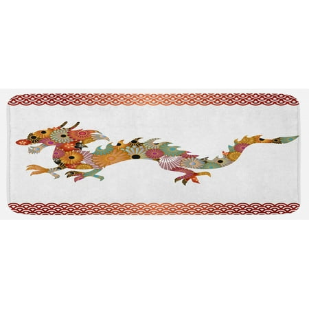 Dragon Kitchen Mat Floral Ornamental Dragon Body Silhouette with Classic Japanese Wavy Folk Pattern Plush Decorative Kitchen Mat with Non Slip Backing 47 X 19 Multicolor by Ambesonne
Dragon Kitchen Mat Floral Ornamental Dragon Body Silhouette with Classic Japanese Wavy Folk Pattern Plush Decorative Kitchen Mat with Non Slip Backing 47 X 19 Multicolor by Ambesonne