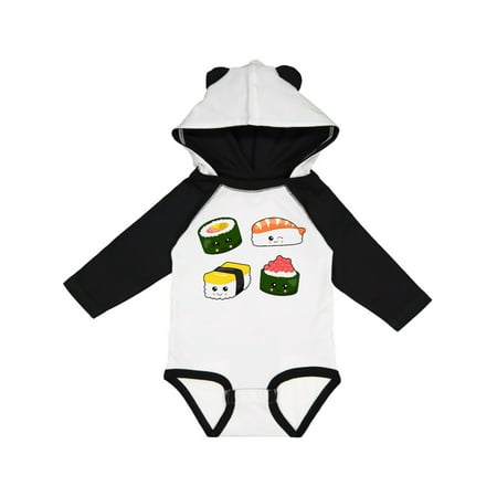 Inktastic Sushi with Faces Gift Baby Boy or Baby Girl Long Sleeve Bodysuit