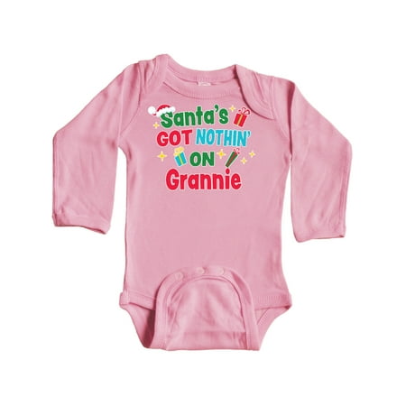 Inktastic Santa s Got Nothin on Grannie with Christmas Presents Gift Baby Boy or Baby Girl Long Sleeve Bodysuit
Inktastic Santa s Got Nothin on Grannie with Christmas Presents Gift Baby Boy or Baby Girl Long Sleeve Bodysuit