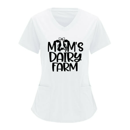 Women Short Sleeve V-Neck Baseball Animal Cartoon Printed Scrubs Top Working Uniform Nurses Clothing Workwear Shirts Blouse Tops With Pockets Top Ladies Dailywear
Women Short Sleeve V-Neck Baseball Animal Cartoon Printed Scrubs Top Working Uniform Nurses Clothing Workwear Shirts Blouse Tops With Pockets Top Ladies Dailywear