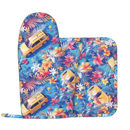 Oven Mitts and Pot Holders Sets yellow car colorful flower Non-Slip Silicone Oven Gloves Potholders Cotton Lining Heat Resistant Gloves Hot Pads for Kitchen Cooking Baking
Oven Mitts and Pot Holders Sets yellow car colorful flower Non-Slip Silicone Oven Gloves Potholders Cotton Lining Heat Resistant Gloves Hot Pads for Kitchen Cooking Baking