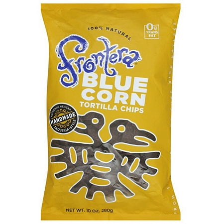 Frontera 100% Natural Blue Corn Tortilla Chips, 10 oz (Pack of 12)