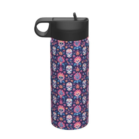Salouo leaf flower Skull colorful Pattern 18 oz Water Bottle With Straw Stainless Steel Sports Water Cup Flask Wide Mouth Travel Thermal Mug for Home Office Car
Salouo leaf flower Skull colorful Pattern 18 oz Water Bottle With Straw Stainless Steel Sports Water Cup Flask Wide Mouth Travel Thermal Mug for Home Office Car
