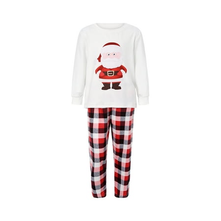 Amuver Christmas Family Matching Pajamas Cartoon Santa Long-Sleeves Tops with Plaid Pants Suit for Adult Kid Baby Pet
Amuver Christmas Family Matching Pajamas Cartoon Santa Long-Sleeves Tops with Plaid Pants Suit for Adult Kid Baby Pet