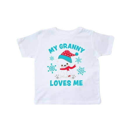 Inktastic Polar Bear My Granny Loves Me in Santa Hat with Snowflakes Gift Toddler Boy or Toddler Girl T-Shirt
Inktastic Polar Bear My Granny Loves Me in Santa Hat with Snowflakes Gift Toddler Boy or Toddler Girl T-Shirt