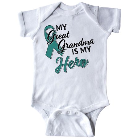 Inktastic My Great Grandma is my Hero- Ovarian Cancer Awareness Gift Baby Boy or Baby Girl Bodysuit
Inktastic My Great Grandma is my Hero- Ovarian Cancer Awareness Gift Baby Boy or Baby Girl Bodysuit
