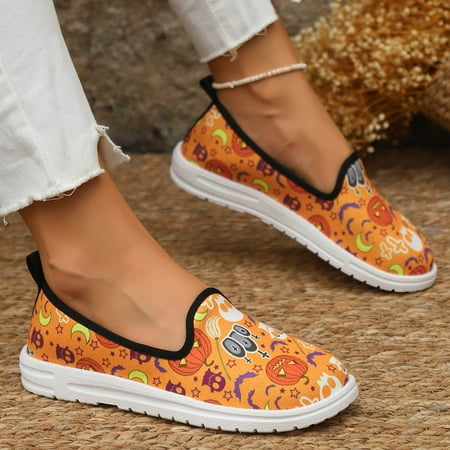 WZJuhiie Ladies Fashion Halloween Printed Fabric Flat Bottomed Comfortable Casual Shoes
WZJuhiie Ladies Fashion Halloween Printed Fabric Flat Bottomed Comfortable Casual Shoes
