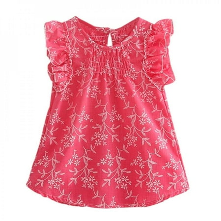 Toddler Flying Sleeve Sundress Summer Cute Baby Girls Dress Flower Print Dress Cotton Kids Pink S
Toddler Flying Sleeve Sundress Summer Cute Baby Girls Dress Flower Print Dress Cotton Kids Pink S