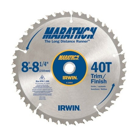 1unitUGCB-8689 Irwin 14053 Marathon 8-1/4 Inch 40 Tooth Trim Circular Saw Blade