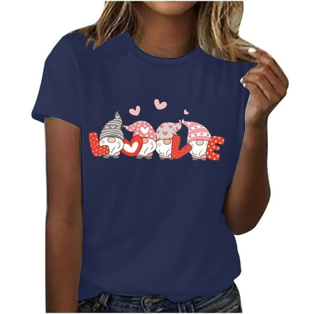 JGGSPWM Gnome Couple Valentines Day Cute Heart Love Holiday Day Pajama T-shirt Short Sleeve Blouse Crewneck Pullover Casual Loose Graphic Tunic Tee Tops Dark Blue XXL
JGGSPWM Gnome Couple Valentines Day Cute Heart Love Holiday Day Pajama T-shirt Short Sleeve Blouse Crewneck Pullover Casual Loose Graphic Tunic Tee Tops Dark Blue XXL