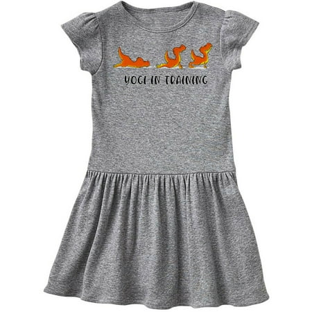 Inktastic Yogi in Training Baby Tyrannosaurus Rex Gift Toddler Girl Dress