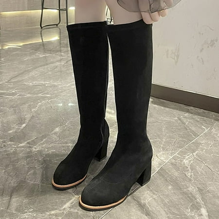 NEGJ Fashion Autumn Women Knee Boots Thick Heel Middle Heel Round Toe Comfortable Back Zipper Simple Style
NEGJ Fashion Autumn Women Knee Boots Thick Heel Middle Heel Round Toe Comfortable Back Zipper Simple Style