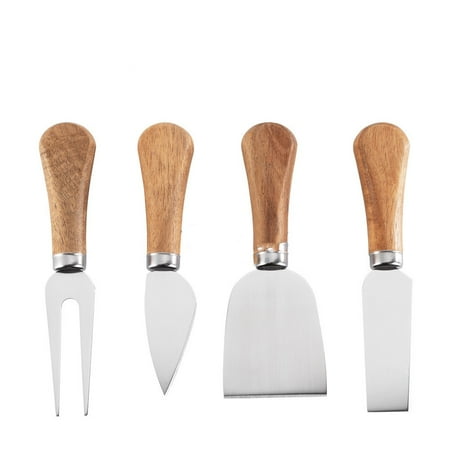4 Cheese Knife Set Cheese Cutlery Steel Stainless Cheese Slicer Cutter Wood Handle Mini Knife Butter Knife Spatula and Fork
4 Cheese Knife Set Cheese Cutlery Steel Stainless Cheese Slicer Cutter Wood Handle Mini Knife Butter Knife Spatula and Fork