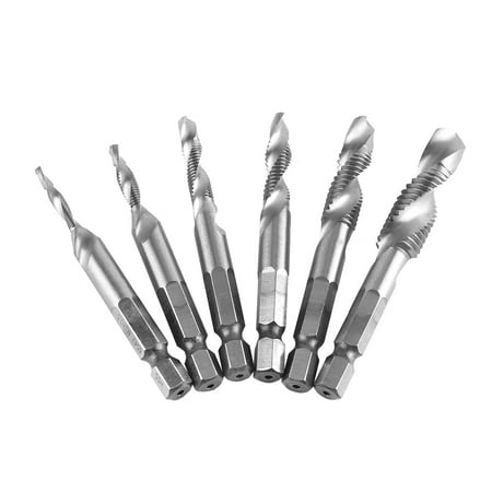 Screw Tap Drill Bit Tap Drill Bits 6pcs High Speed Steel For Zinc Alloy Tin Alloy Professional Use
Screw Tap Drill Bit Tap Drill Bits 6pcs High Speed Steel For Zinc Alloy Tin Alloy Professional Use
