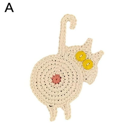 Handmade Crochet Cat Butt Knitted Coaster Black Novelty Gift HOT Funny F .DECO; E9Y6
Handmade Crochet Cat Butt Knitted Coaster Black Novelty Gift HOT Funny F .DECO; E9Y6
