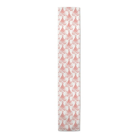 Creative Products Coral Elegant Octopus 16x72 Poly Twill Table Runner