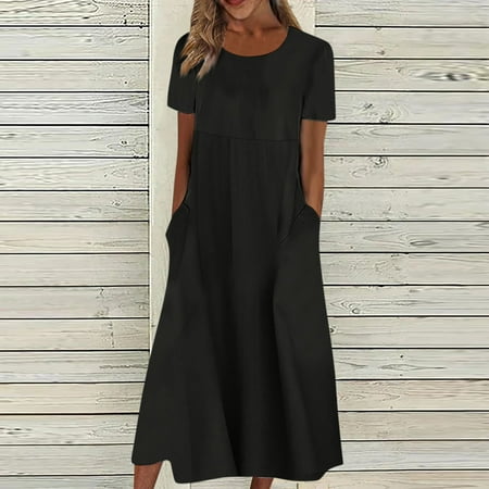 STEADY Clearance Bra for Backless Dresses Women s Summer Casual Fashion Solid Color Short Sleeve Round Neck Pocket Dress Black/XL
STEADY Clearance Bra for Backless Dresses Women s Summer Casual Fashion Solid Color Short Sleeve Round Neck Pocket Dress Black/XL