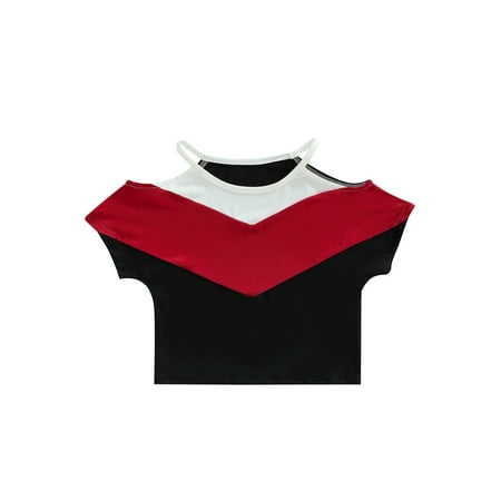 Canrulo Summer Kids Girls T Shirts Tops 3 Colors Short Sleeve Off Shoulder Patchwork Pullover Clothing Red 2-3 Years
Canrulo Summer Kids Girls T Shirts Tops 3 Colors Short Sleeve Off Shoulder Patchwork Pullover Clothing Red 2-3 Years