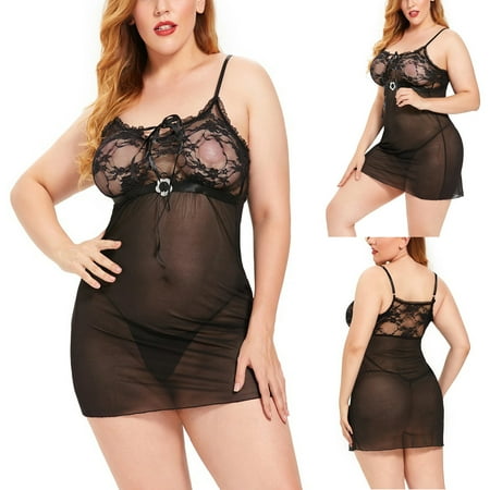 Hesxuno Ladies Lace Plus Size Pajamas Underwear Lace Sexy Seductive Pajamas Nightdress
Hesxuno Ladies Lace Plus Size Pajamas Underwear Lace Sexy Seductive Pajamas Nightdress