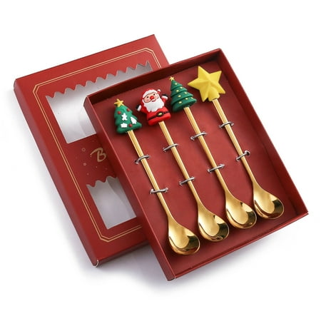 4pcs/set Stainless Steel Spoons Forks with Christmas Pendant Gift Box for Coffee Tea Soup Dessert Seasoning Ice Cream
4pcs/set Stainless Steel Spoons Forks with Christmas Pendant Gift Box for Coffee Tea Soup Dessert Seasoning Ice Cream