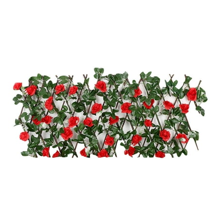 Yoslce Bedroom Decor Expanding Fence Retractable Fence Artificial Garden Plant