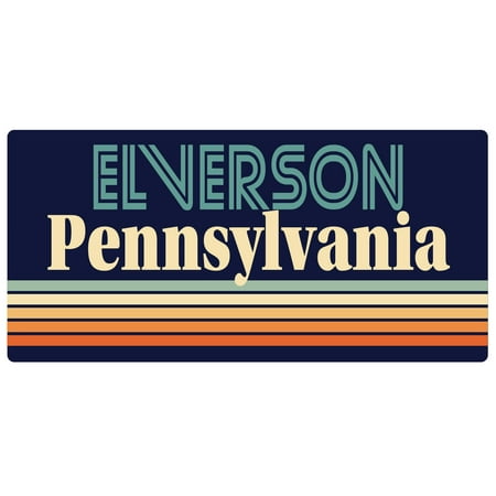 Elverson Pennsylvania 5 x 2.5-Inch Fridge Magnet Retro Design