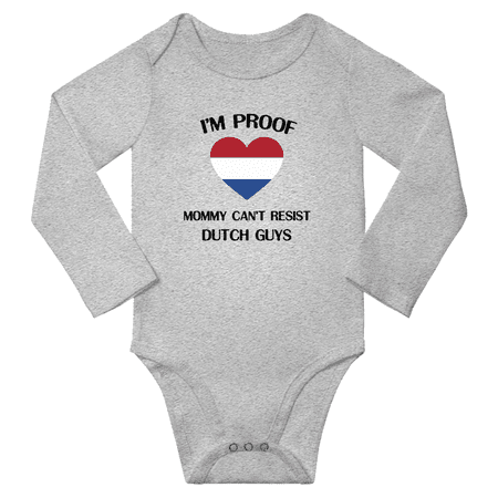 I m Proof Mommy Can t Resist DUTCH Guys Baby Long Sleeve Bodysuit Outfits (Gray 18 Months)
I m Proof Mommy Can t Resist DUTCH Guys Baby Long Sleeve Bodysuit Outfits (Gray 18 Months)