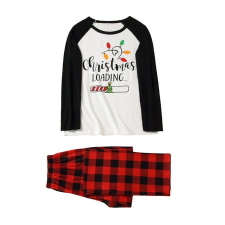Tangnade home pajamas Family Matching Christmas Pajamas Set Plaid Sleeves Cute Pattern Printing Festival For Adults & Kids Parent-Child Outfit Top trousers Black M
Tangnade home pajamas Family Matching Christmas Pajamas Set Plaid Sleeves Cute Pattern Printing Festival For Adults & Kids Parent-Child Outfit Top trousers Black M