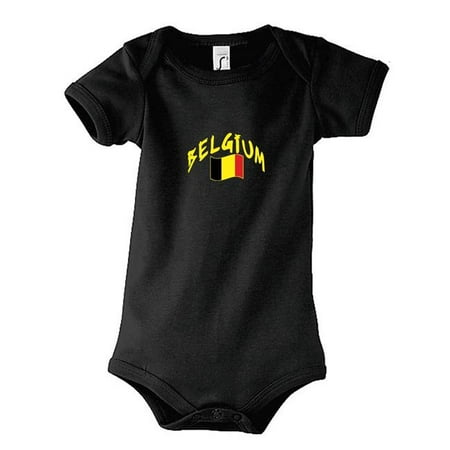Supportershop BEBBBK-18 Belgium Baby Black Sleepsuit 18-23 Months