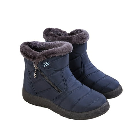 Women Winter Snow Boots Warm Fur Lined Ankle Short Boots with Zipper Outdoor Comfortable Non-Slip Waterproof Booties
Women Winter Snow Boots Warm Fur Lined Ankle Short Boots with Zipper Outdoor Comfortable Non-Slip Waterproof Booties