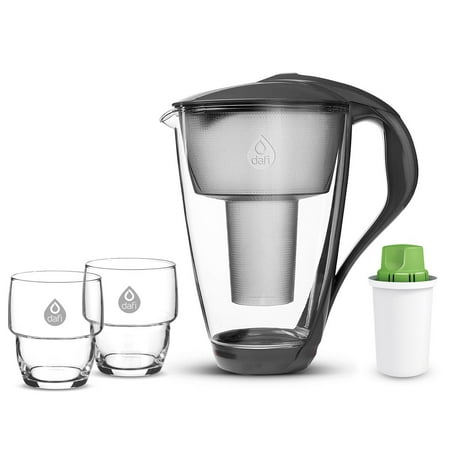 Dafi Crystal Glass Filtering Water Pitcher 8 Cups Anthracite + 1 Alkaline Up Filter + 2 Drinking Glasses Made In Europe BPA-Free
Dafi Crystal Glass Filtering Water Pitcher 8 Cups Anthracite + 1 Alkaline Up Filter + 2 Drinking Glasses Made In Europe BPA-Free