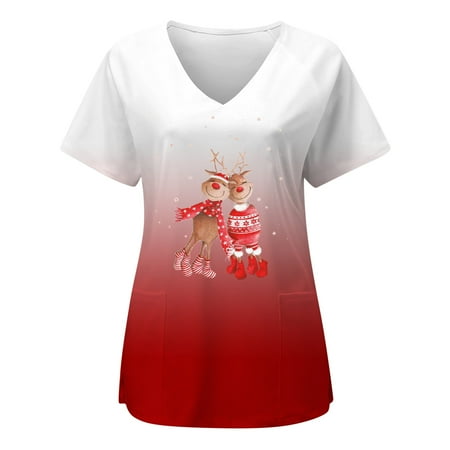 Yyeselk Women s Cute Funny Printed Scrubs Tops V-Neck Short Sleeve Workwear Working Uniform Nursing Shirts with Pockets Casual Blouses Pullover Shirts T-Shirts Tshirts Tee Shirt Red M
Yyeselk Women s Cute Funny Printed Scrubs Tops V-Neck Short Sleeve Workwear Working Uniform Nursing Shirts with Pockets Casual Blouses Pullover Shirts T-Shirts Tshirts Tee Shirt Red M