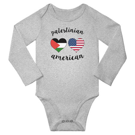 Palestinian and American Love Heart Baby Long Slevve Bodysuit Outfits (Gray 18-24 Months)
Palestinian and American Love Heart Baby Long Slevve Bodysuit Outfits (Gray 18-24 Months)