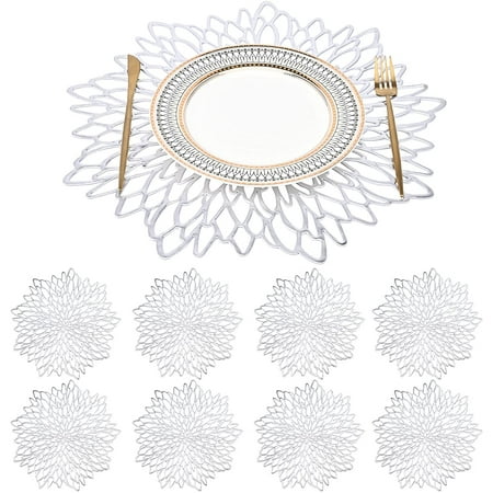 Gold Vinyl Placemats Set of 8 Round Floral Leaf Dining Modern Table Place Mats for Home Kitchen Party Wedding Dining Table Decoration
Gold Vinyl Placemats Set of 8 Round Floral Leaf Dining Modern Table Place Mats for Home Kitchen Party Wedding Dining Table Decoration