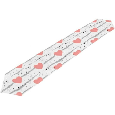 SKYSONIC 13x90 Inches Table Runner Pink Heart Pattern Washable Table Cloth Runner for Holiday Home Wedding Table Top Decoration
SKYSONIC 13x90 Inches Table Runner Pink Heart Pattern Washable Table Cloth Runner for Holiday Home Wedding Table Top Decoration