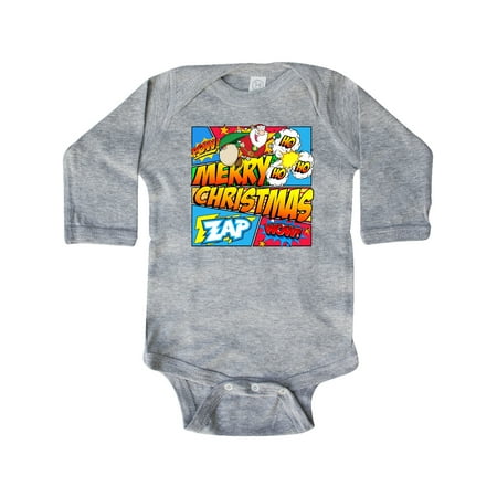 Inktastic Christmas Comic Book Gift Baby Boy or Baby Girl Long Sleeve Bodysuit