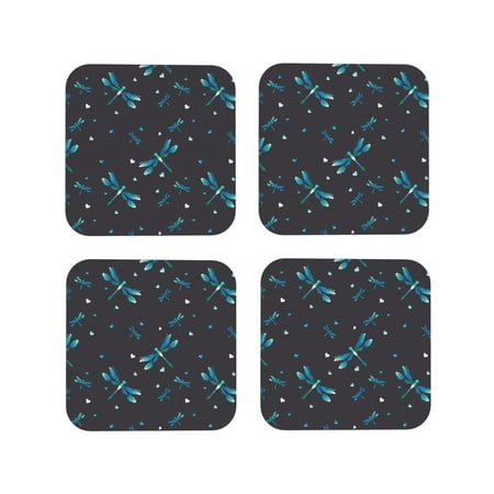 Drink Coasters Set of 4 Blue Heart Dragonfly Leather Coasters for Coffee Table Protector Heat Resistant Cute Coasters for Home Decor Housewarming Gifts Bar Kitchen 4 Inch Square
Drink Coasters Set of 4 Blue Heart Dragonfly Leather Coasters for Coffee Table Protector Heat Resistant Cute Coasters for Home Decor Housewarming Gifts Bar Kitchen 4 Inch Square