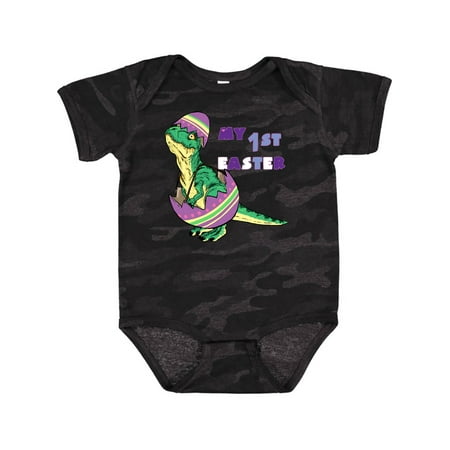 Inktastic My 1st Easter Baby Tyrannosaurus Rex Inn Egg Gift Baby Boy or Baby Girl Bodysuit