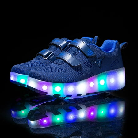 Kids Led Light Up Sneakers Hook-and-loop Fastener Two Wheels Roller Skates Shoes Outdoor Sports For Boys And Girls
Kids Led Light Up Sneakers Hook-and-loop Fastener Two Wheels Roller Skates Shoes Outdoor Sports For Boys And Girls