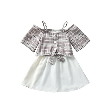 ZIYIXIN 2Pcs Baby Girls Summer Clothes Spaghetti Strap Off Shoulder Short Sleeve Plaids Shirt + Skirt Outfits Blue White 18-24 Months
ZIYIXIN 2Pcs Baby Girls Summer Clothes Spaghetti Strap Off Shoulder Short Sleeve Plaids Shirt + Skirt Outfits Blue White 18-24 Months