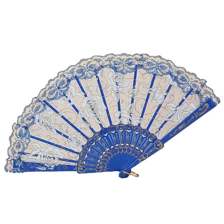 SunHLX Folding Fan with Hanging Ring Smooth Opening Not Easily Scattered Easy to Grasp Lace Trim Rose Pattern Dancing Fan Home Supply
SunHLX Folding Fan with Hanging Ring Smooth Opening Not Easily Scattered Easy to Grasp Lace Trim Rose Pattern Dancing Fan Home Supply