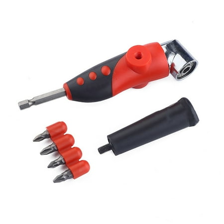 1/4 Angle Driver for Cr-V Steel Adjustable 105° Hexbit Angle Driver Electric Screwdriver Hand Repair Tool Black & Red
1/4 Angle Driver for Cr-V Steel Adjustable 105° Hexbit Angle Driver Electric Screwdriver Hand Repair Tool Black & Red