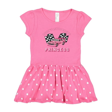 Inktastic Daddy s Racing Princess Pink Race Car Gift Toddler Girl Dress