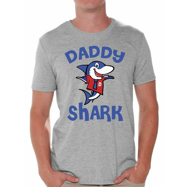 Awkward Styles Daddy Shark Tshirt for Men Shark Family T Shirt Matching Shark Shirts for Family Shark Gifts for Dad Shark Themed Party Outfit for Dad Shark Dad T-Shirt