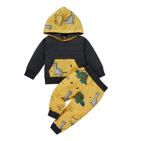 Fesfesfes Toddler Boys Summer Dinosaur Print Long Sleeve Hooded Tops Trousers 2PCS Set Suit
Fesfesfes Toddler Boys Summer Dinosaur Print Long Sleeve Hooded Tops Trousers 2PCS Set Suit