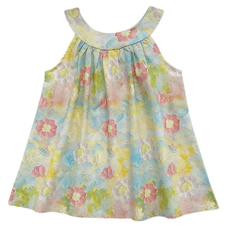 Summer Dresses For Girls Toddler Pure Cotton Dress Oil Painting Print Halter Princess Party Wedding Pageant Bridesmaid Dresses For 6-7 Years
Summer Dresses For Girls Toddler Pure Cotton Dress Oil Painting Print Halter Princess Party Wedding Pageant Bridesmaid Dresses For 6-7 Years